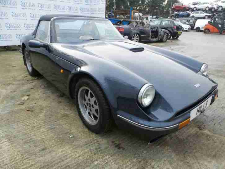 1990 TVR 2.9 PETROL 290 S CONVERTIBLE BLUE DAMAGED REPAIRABLE SALVAGE