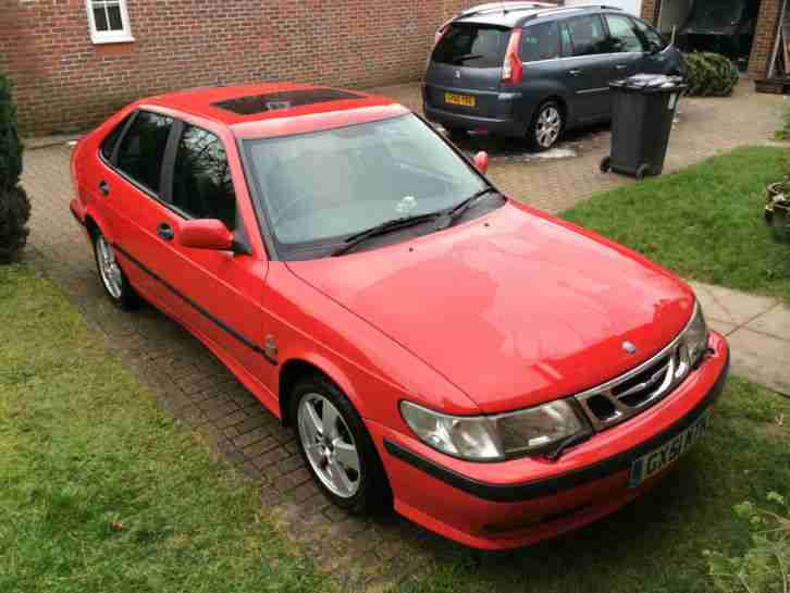 2001 SAAB 9-3 SE TID RED with very rare option of Glass Sunroof