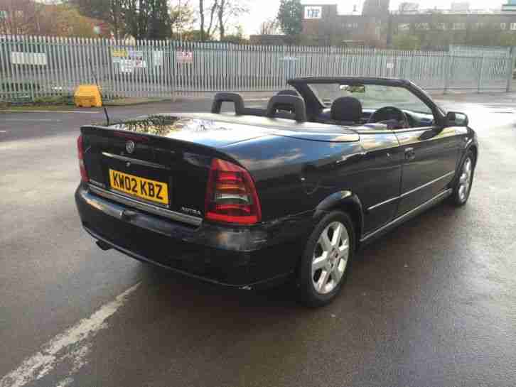 2002 VAUXHALL ASTRA COUPE CONVERTIBLE BLACK 1.6 16V MAY TAKE P/X WHY