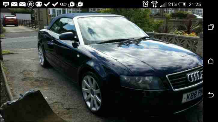 2002 audi a4 convertible 2.4 auto leather full mot private plate px swap why