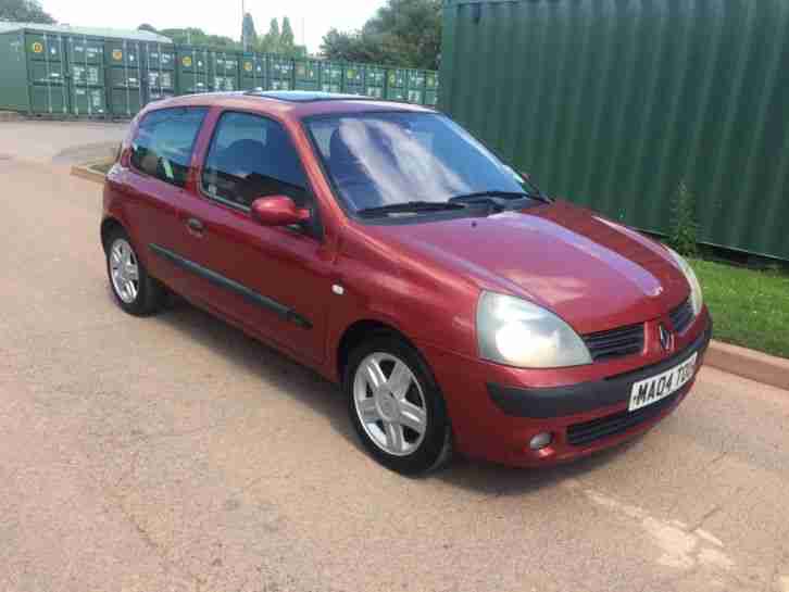 2004 RENAULT CLIO DYNAMIQUE 16V RED 1.2 12 MONTHS MOT ALLOYS VERY CLEAN CAR