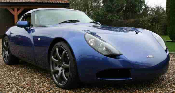 2004 TVR T350c 4.0 Manual 5 Speed Convertible in Metallic Red Bull Blue