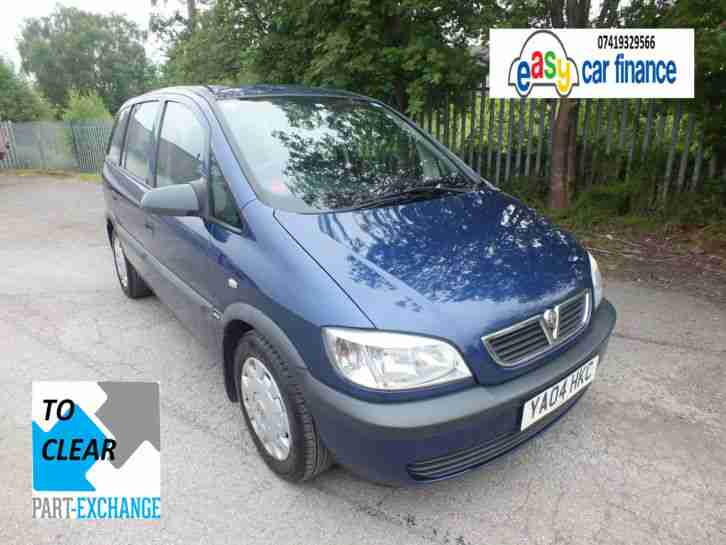 2004 VAUXHALL ZAFIRA LIFE 1.6 PETROL 5DR 7 SEATER PX TO CLEAR