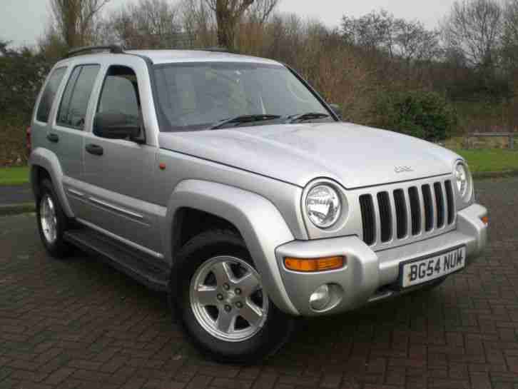 2005 54 REG JEEP CHEROKEE 2.8 CRD AUTOMATIC LIMITED SILVER BLACK LEATHER