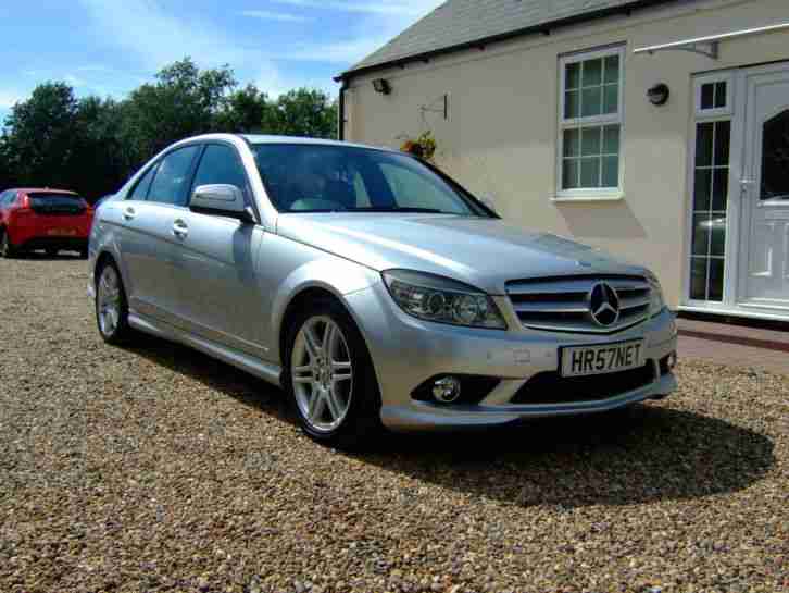 2007 57 MERCEDES C220 SPORT AMG CDI AUTO SILVER 1 OWNER FROM NEW FULL M.B SH