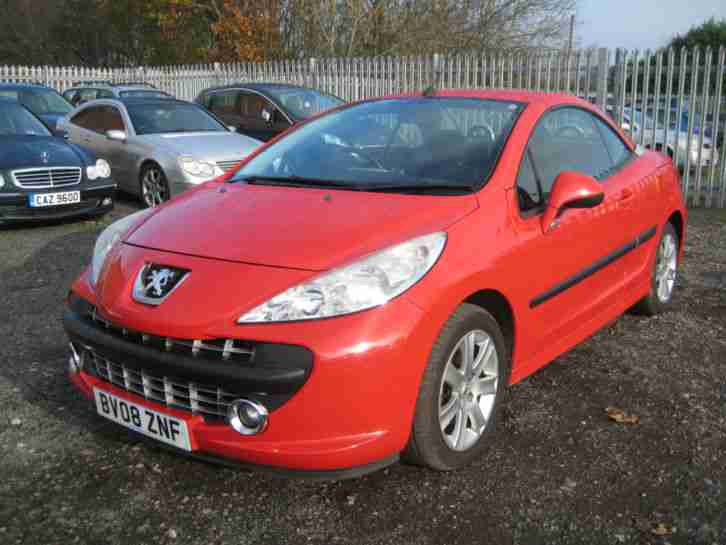 2008 08 Peugeot 207 CC 1.6 120 Coupe Automatic Sport in Red ONLY £1995