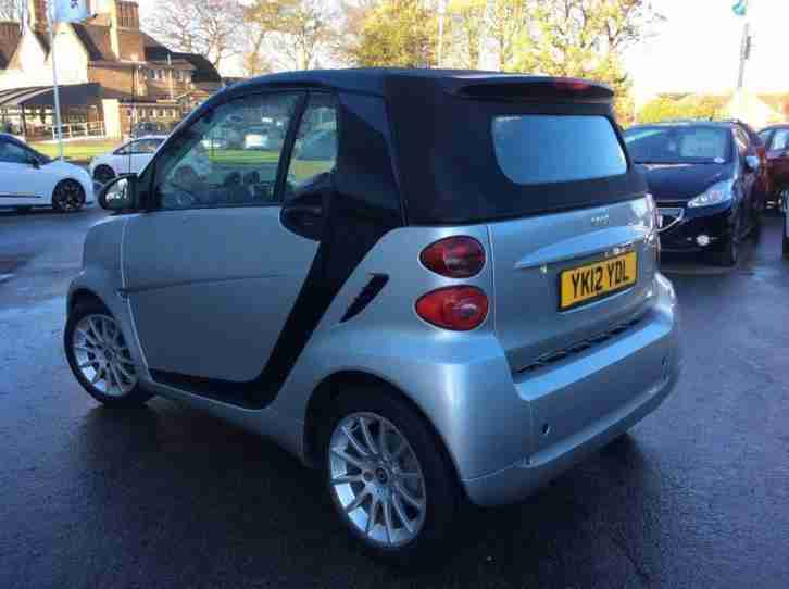 2012 Smart Fortwo 0.8 CDI Passion Cabriolet 2dr Diesel Softouch (87 g/km,