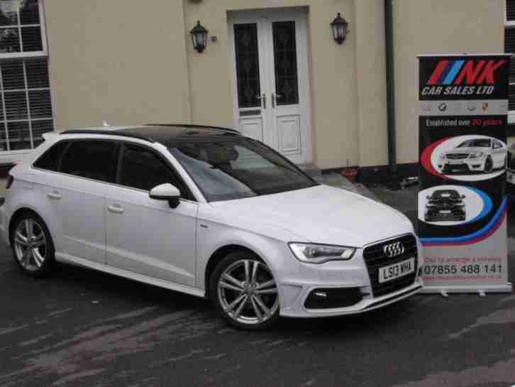 2013 13 AUDI A3 2.0 TDI S LINE 5D 148 BHP SAT NAV PAN ROOF B AN O SOUND FULLY LO