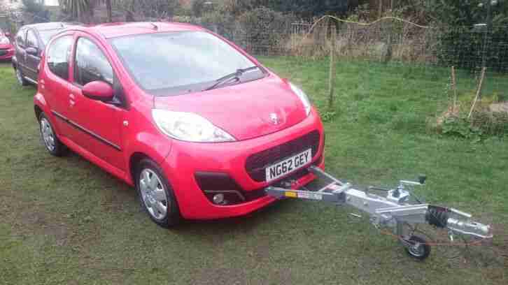 2013 Peugeot 107 1.0 Active 5 door low mileage motorhome tow car, braked A frame