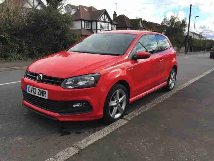 2013 R LINE SPORT VW POLO CAT C REPAIRED STUNNING RED NICE LOOKING CAR 34K MILES