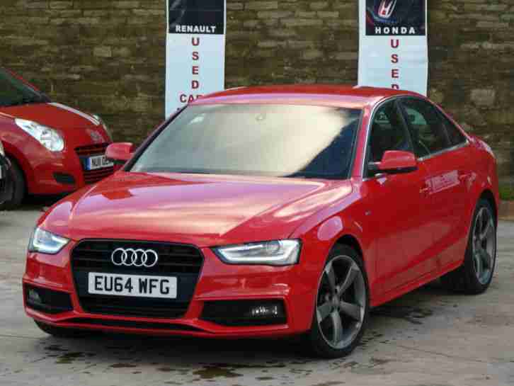 2014 AUDI A4 2.0 TDI RED 4 DOOR S LINE BLACK EDITION DAMAGED REPAIRED