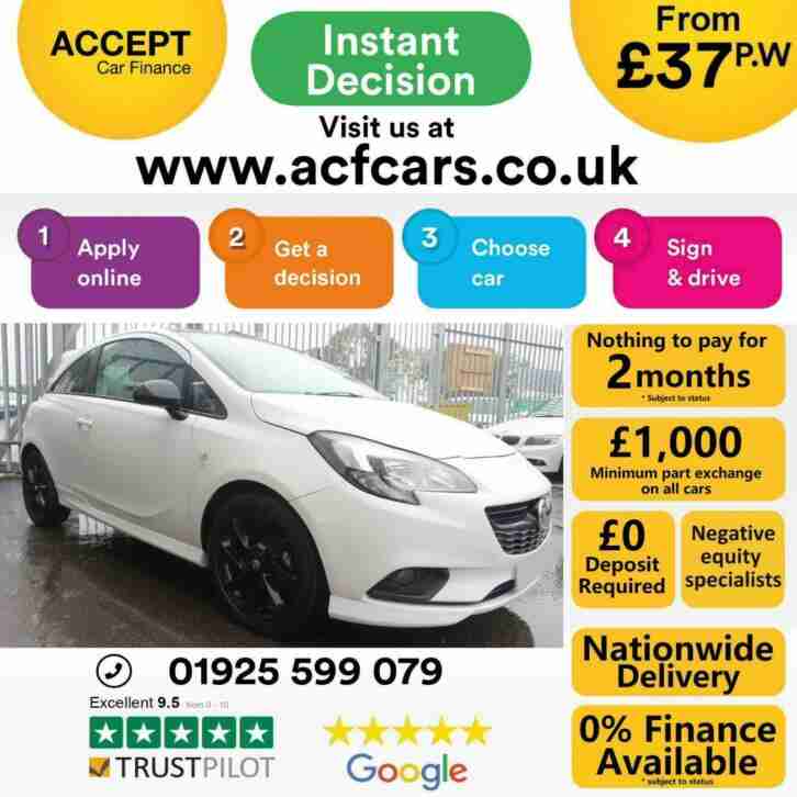 2018 WHITE VAUXHALL CORSA 1.4 75 LIMITED EDITION PETROL 3DR CAR FINANCE FR £37PW