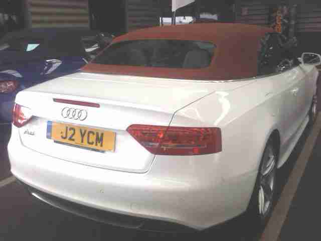 Audi A5 Convertible 2.0 TDI S Line 170hp White Red soft Top 2010 46000 miles!!