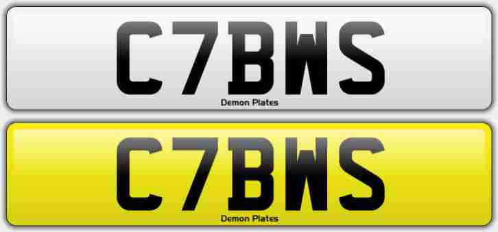 C7 BWS CHERISHED PLATE PRIVATE REGISTRATION NUMBER