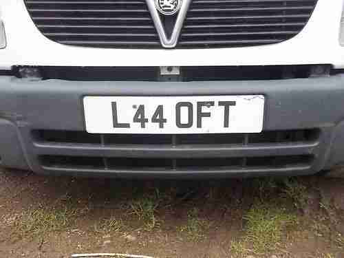 CHERISHED REGISTRATION PRIVATE NUMBER PLATE IS YOUR NAME L44 OFT LOFT LOFTY LAA