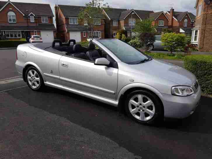Convertible: 2004 Vauxhall Astra 1.8 Bertone in silver.