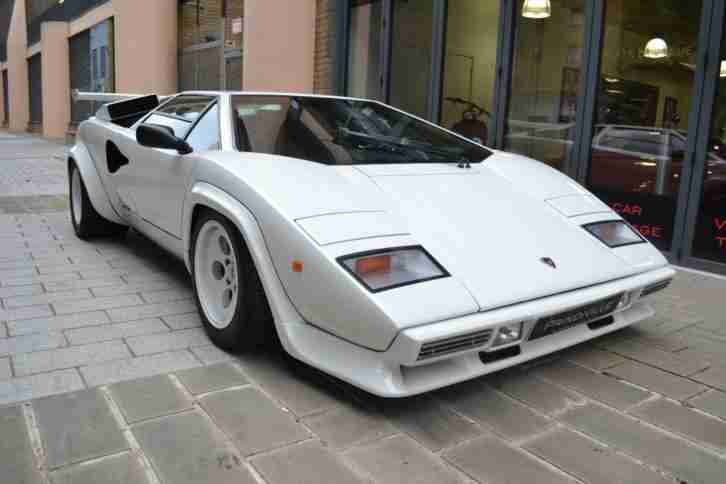 Countach 5000S in White on a Two