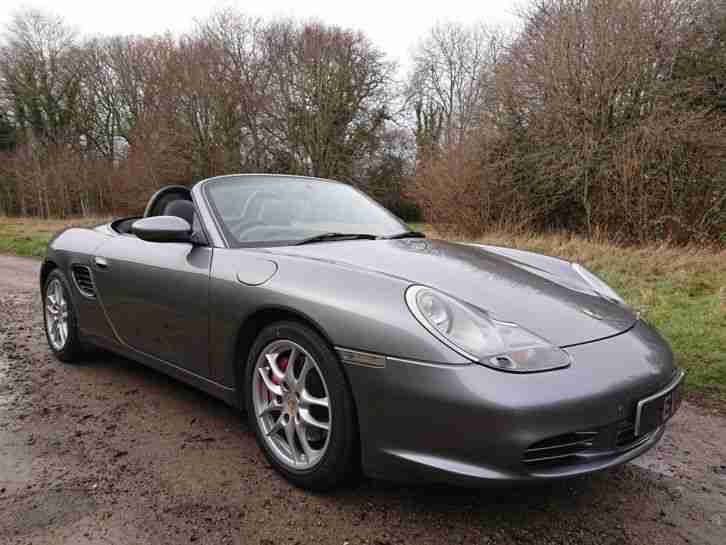 Porsche Boxster 3.2 S 260 2003 Facelift Seal Grey Black Heated Leather PSM BOSE