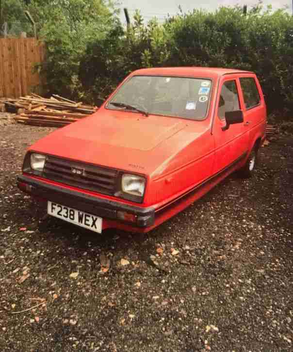 Red Reliant Robin 1988 car