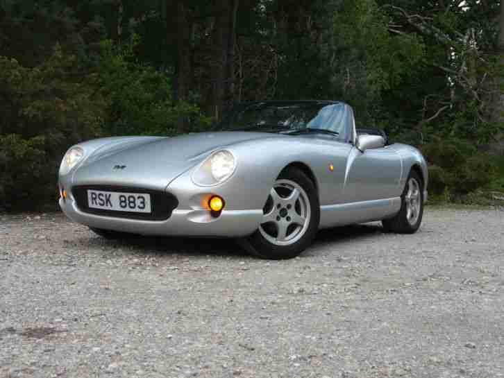 SUPERB Silver TVR CHIMAERA 4.0. V8 1 Owner From NEW. 44800m. Green Leather