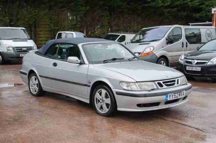 Saab 9 3 2.0t SE Convertible 2002 + Heated Seats + Electric Windows + SILVER