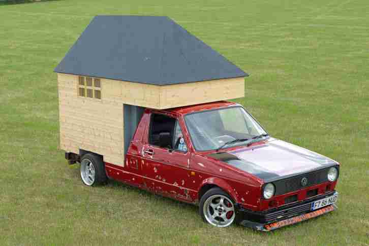 VW Caddy Mk 1 pick up with shed (euro, rat,