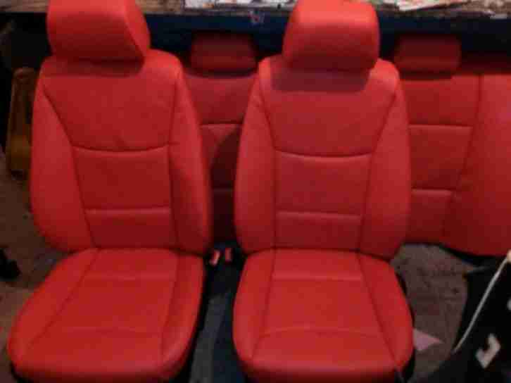 Bmw e90 red leather interior